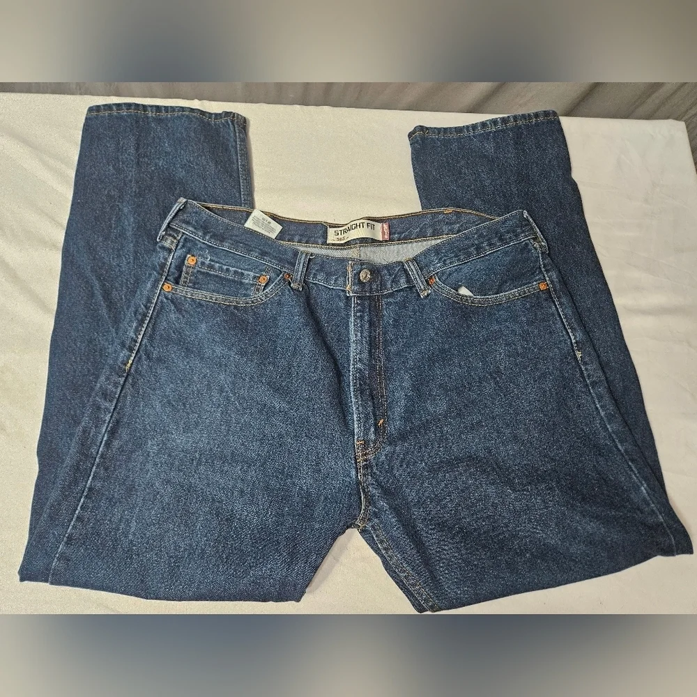 Levi's Men's 505 Regular Fit Straight Leg Jeans 38x30 Blue 100% Cotton!